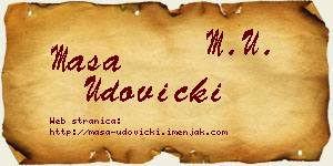 Maša Udovički vizit kartica